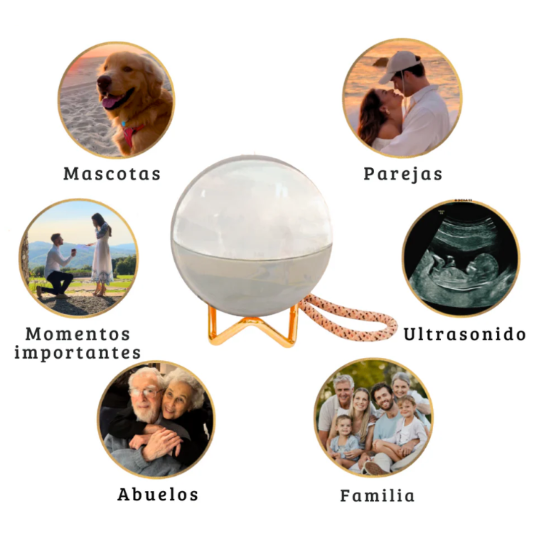Esfera de Recuerdos Digital con Video | Regalo Personalizado y Emotivo
