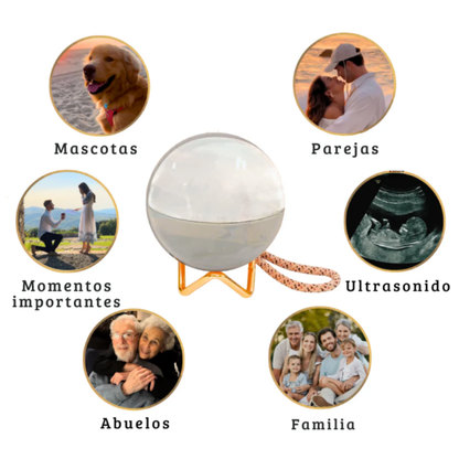 Esfera de Recuerdos Digital con Video | Regalo Personalizado y Emotivo