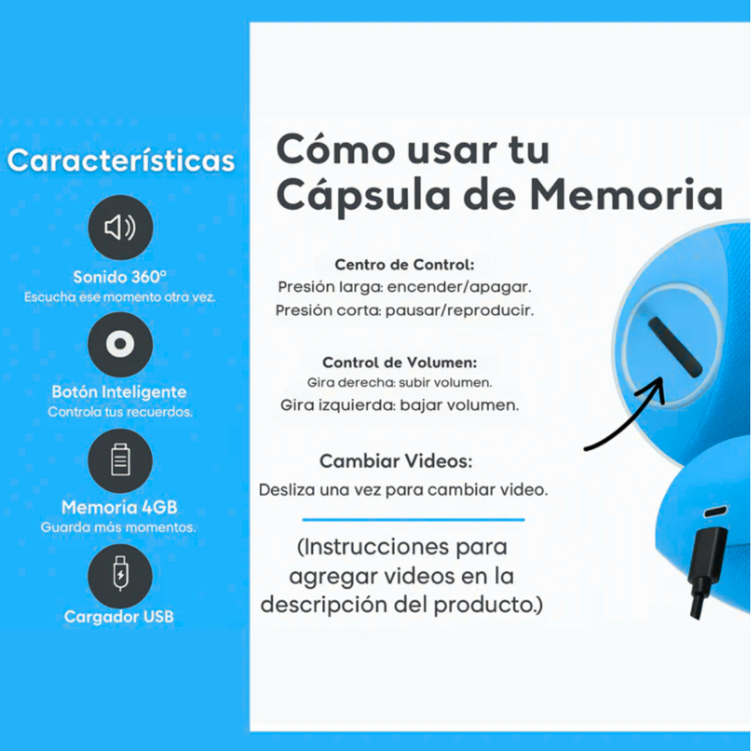 Esfera de Recuerdos Digital con Video | Regalo Personalizado y Emotivo